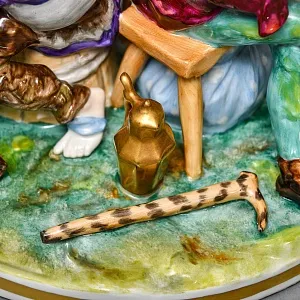 Коллекционная Фарфоровая статуэтка «Средневековые музыканты», Германия середина XX века.