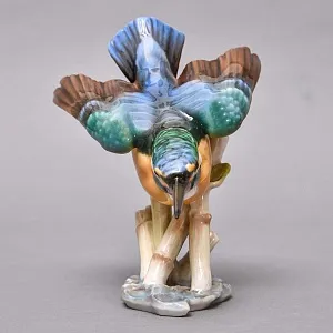 Фарфоровая Статуэтка «Птица - Зимородок», Hutschenreuther Германия, 1955 - 1968 годы.