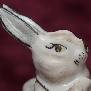 Коллекционная Фарфоровая статуэтка «Заяц с мухоморами», СССР Полонне ЗХК, 50-е гг. 