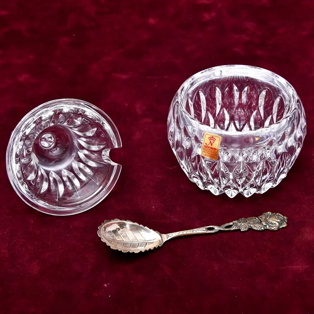 Хрустальная «Груша» - Джемница - Соусница - Баночка с крышкой, NACHTMANN Германия.