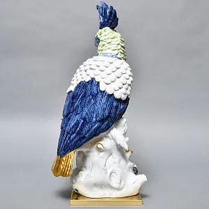 Редкость! Большая Коллекционная Статуэтка «Птица - ПОПУГАЙ КАКАДУ», Фарфор, Италия 60-гг. 