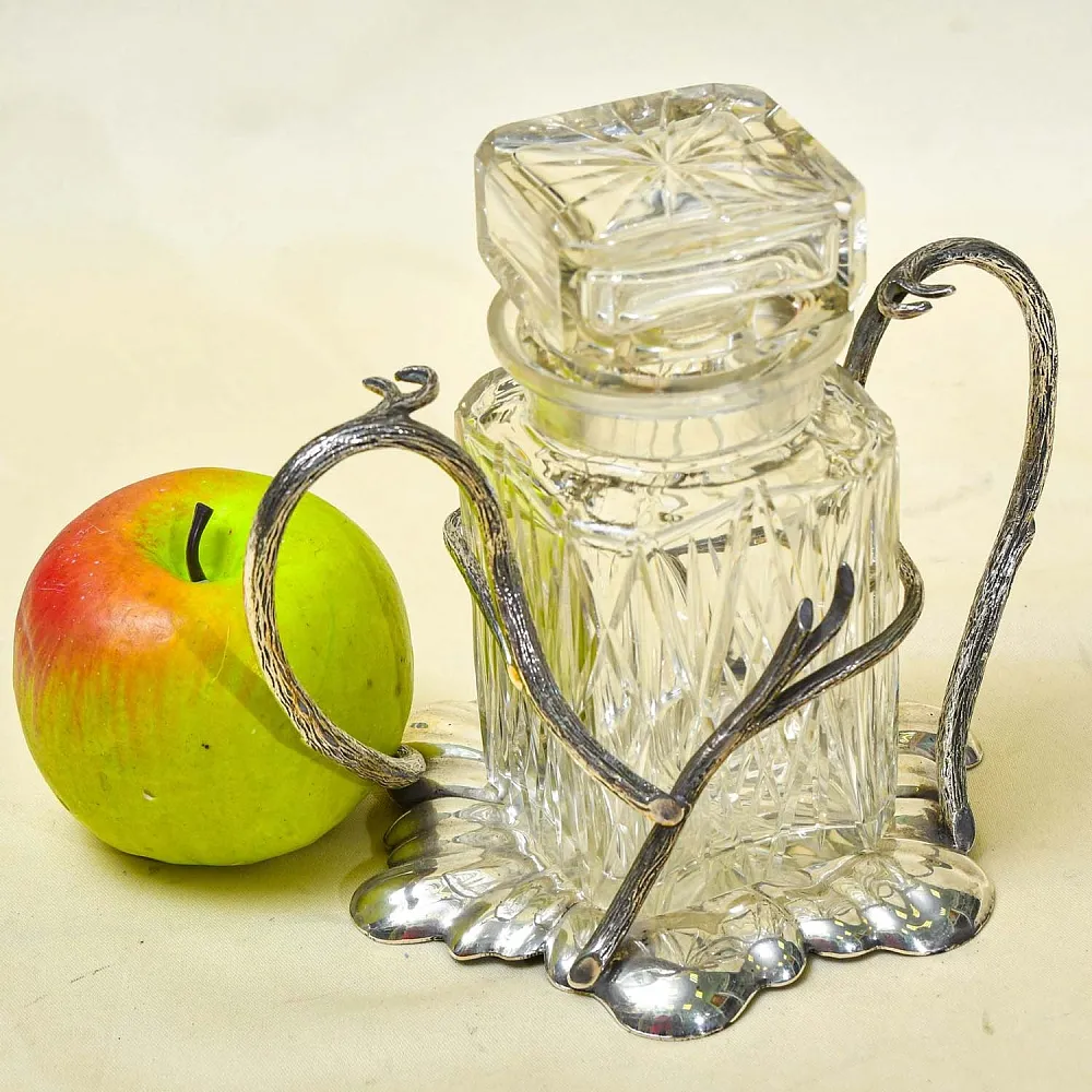 Винтажная Хрустальная Емкость - Банка с крышкой, Walker&Hall. Англия, SHEFFIELD.