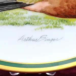 Коллекционная Тарелка - Блюдо «Зяблик» Фарфор, Franklin Porcelain США -1980 год.