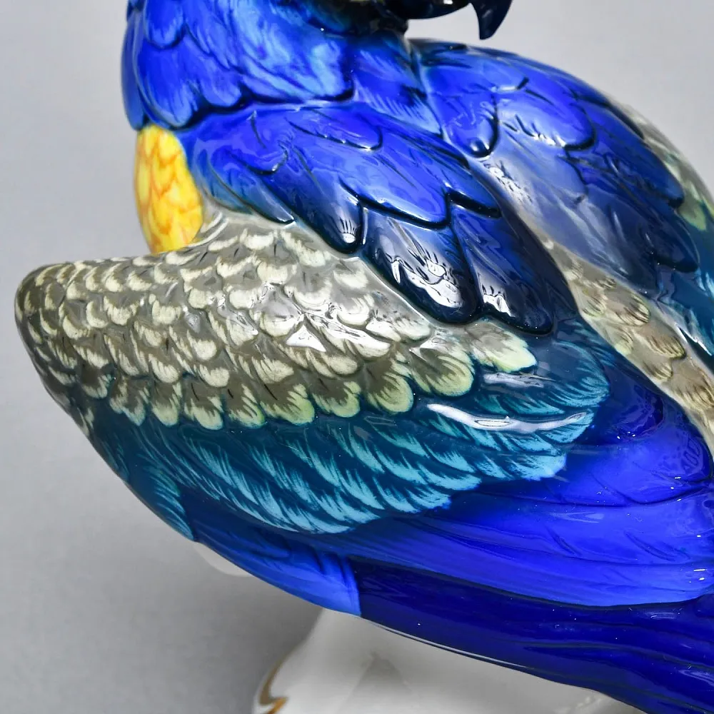 Коллекционная Фарфоровая статуэтка «Попугай Сине-Желтый АРА», ROSENTHAL Германия - 1936 год. 