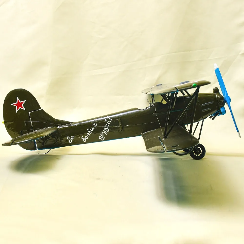 Винтажная Большая Деревянная Модель Самолёта «У-2 или По-2», СССР вторая половина ХХ века.