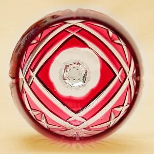 Набор для Вина Графин и 4-е Бокала серия «Portofino» Цветной Хрусталь, Annahütte Германия, 50 -е годы.