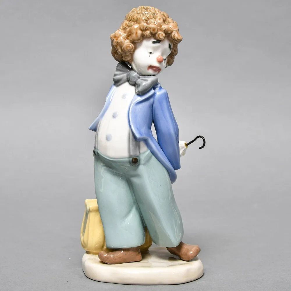 Коллекционная Фарфоровая статуэтка «Клоун с зонтиком», NAO by Lladro (Ллядро) Испания.
