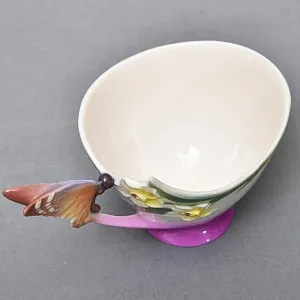 Авторский Фарфоровый Чайный сервиз «Бабочки и стрекозы» на 4 персоны, Franz Collection Тайвань.