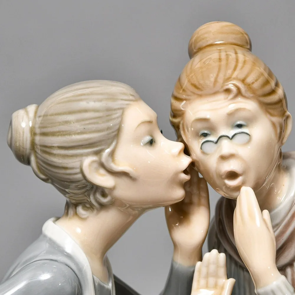  Коллекционная Фарфоровая статуэтка «Сплетницы», Lladro / Лядро Испания, 1978 - 1985 годы.