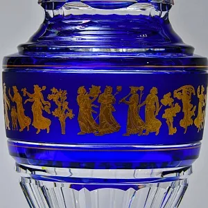 Большая Авторская Коллекционная Ваза «Jupiter. Dance De Flore»,  хрусталь VAL SAINT LAMBERT Бельгия.