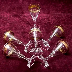 Набор 6-ть Хрустальных Бокалов для Вина, серия «Copenhagen», MOSER - МОЗЕР Чехия.