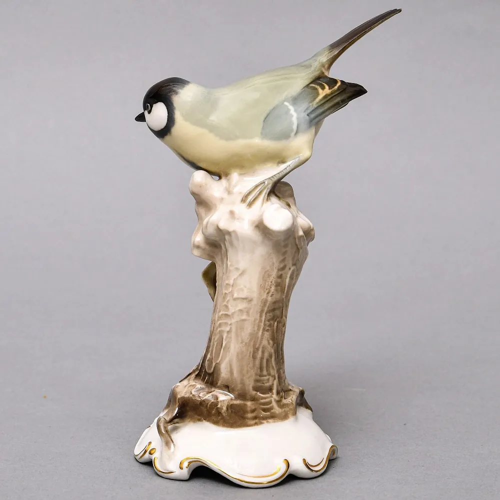  Коллекционная Фарфоровая статуэтка «Птица. Синица», Hutschenreuther Германия, 1955 -1968 годы. 