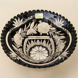 Винтажная Конфетница - Блюдо - Фруктовница, Цветной Хрусталь, SCHONBORNER, Германия 60-е гг.