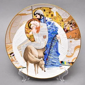  Коллекционная Фарфоровая тарелка «Мария и Иосиф», Knowles США - 1985 год.