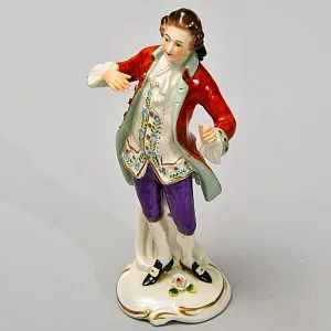 Редкость! Коллекционная фарфоровая статуэтка «Галантный кавалер»,  RUDOLF KAMMER, Германия -1961 год.