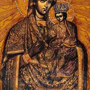 Редкость! Фарфоровая Икона - Картина - Пласт «Божья Матерь Споручница грешных», Villeroy&Boch Германия.