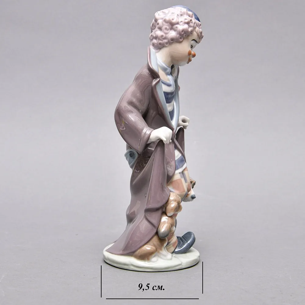 Коллекционная Фарфоровая статуэтка «Сюрприз - Клоун с собаками», Lladro Испания.