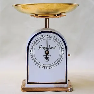 Редкость! Антикварные Кухонные Фарфоровые Весы на 10 кг. KRUPS IDEAL, Германия -1915 год.