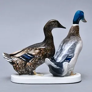Авторская Фарфоровая статуэтка «Птицы. Утка и селезень», ROSENTHAL Германия, 1974 - 1982 годы.