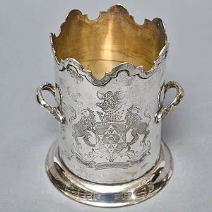 Антикварная Бутылочная передача - Сервировочная Подставка для Бутылок, Silverpalted Металл, SHEFFIELD Англия. 