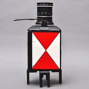 Большой Антикварный Железнодорожный Керосиновый Сигнальный Фонарь, Франция начало ХХ века.