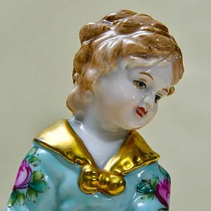 Коллекционная Фарфоровая Статуэтка «Дети на Качелях», Германия, вторая половина ХХ века.