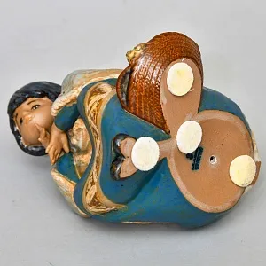 Фарфоровая статуэтка «Мексиканская Девочка с корзиной роз», Lladro серия Грес, Испания.