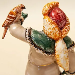 Авторская Коллекционная Фарфоровая Статуэтка «Охотник - Соколиная охота», Россия.