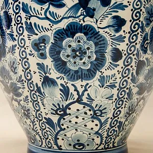 Большой Вазон «Райский Сад» Делфт - DELFTs, Голландия. Н-51 см. Середина ХХ века.