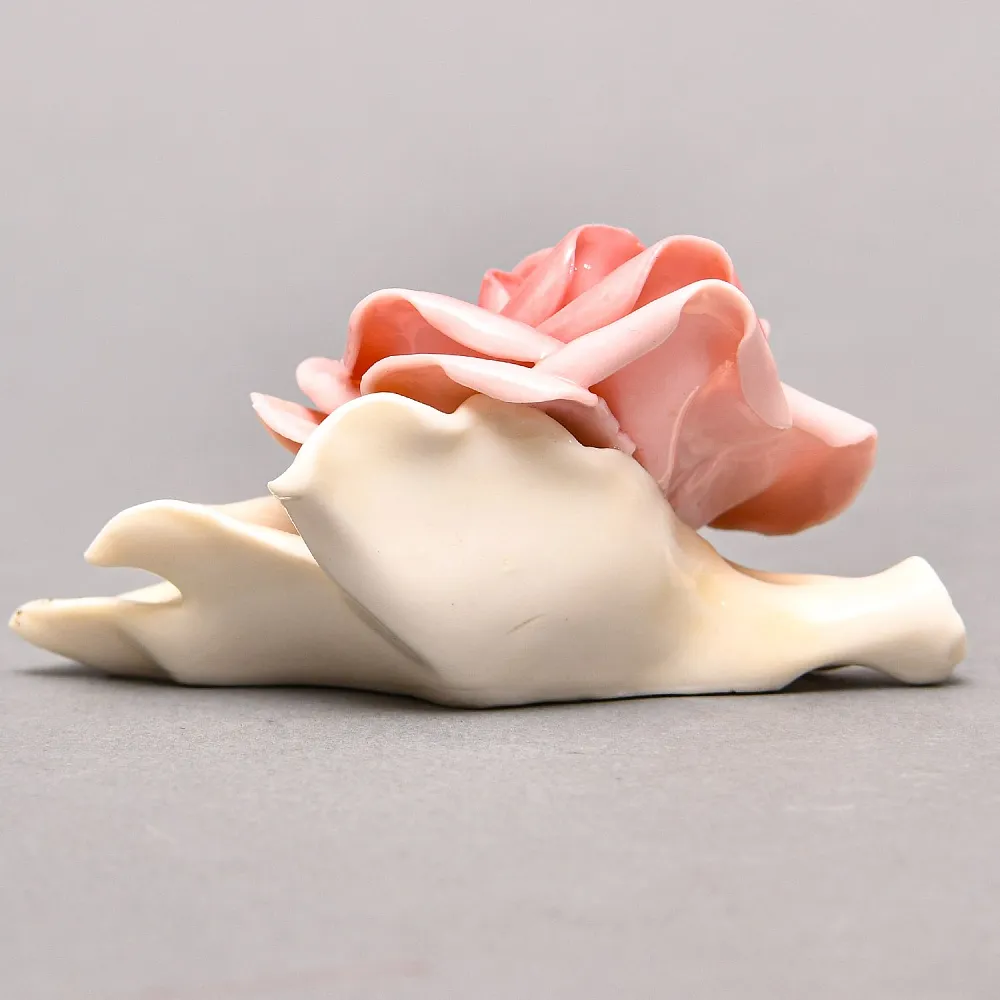 Коллекционная Фарфоровая статуэтка «Цветок розы», Karl Ens Германия, первая половина ХХ века. 