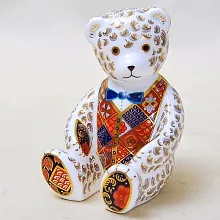 Коллекционное Пресс - Папье, Фарфоровая Статуэтка «МЕДВЕЖОНОК ТЕДДИ», Royal Crown Derby, Англия.