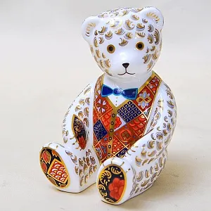 Коллекционное Пресс - Папье, Фарфоровая Статуэтка «МЕДВЕЖОНОК ТЕДДИ», Royal Crown Derby, Англия.