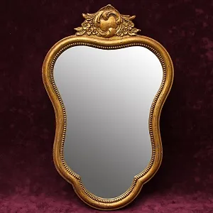Зеркало Настенное Фигурное в Деревянной раме Франция 52 см. х 35 см.
