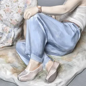 Большая Коллекционная Фарфоровая статуэтка «Затянувшаяся партия», ДФЗ Дулево Россия. 