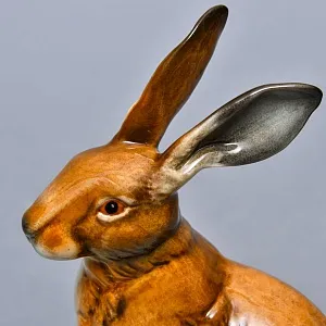 Коллекционная Фарфоровая статуэтка «ЗАЯЦ - РУСАК», Goebel Германия, конец ХХ века.