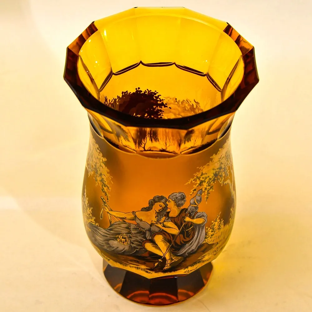 Авторская Коллекционная Ваза - Кубок «Свидание», Хрусталь OERTEL & Co, Богемия.