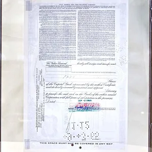 Коллекционная Оригинальная Ценная Бумага - Акция Железнодорожной Компании США - 1965г.