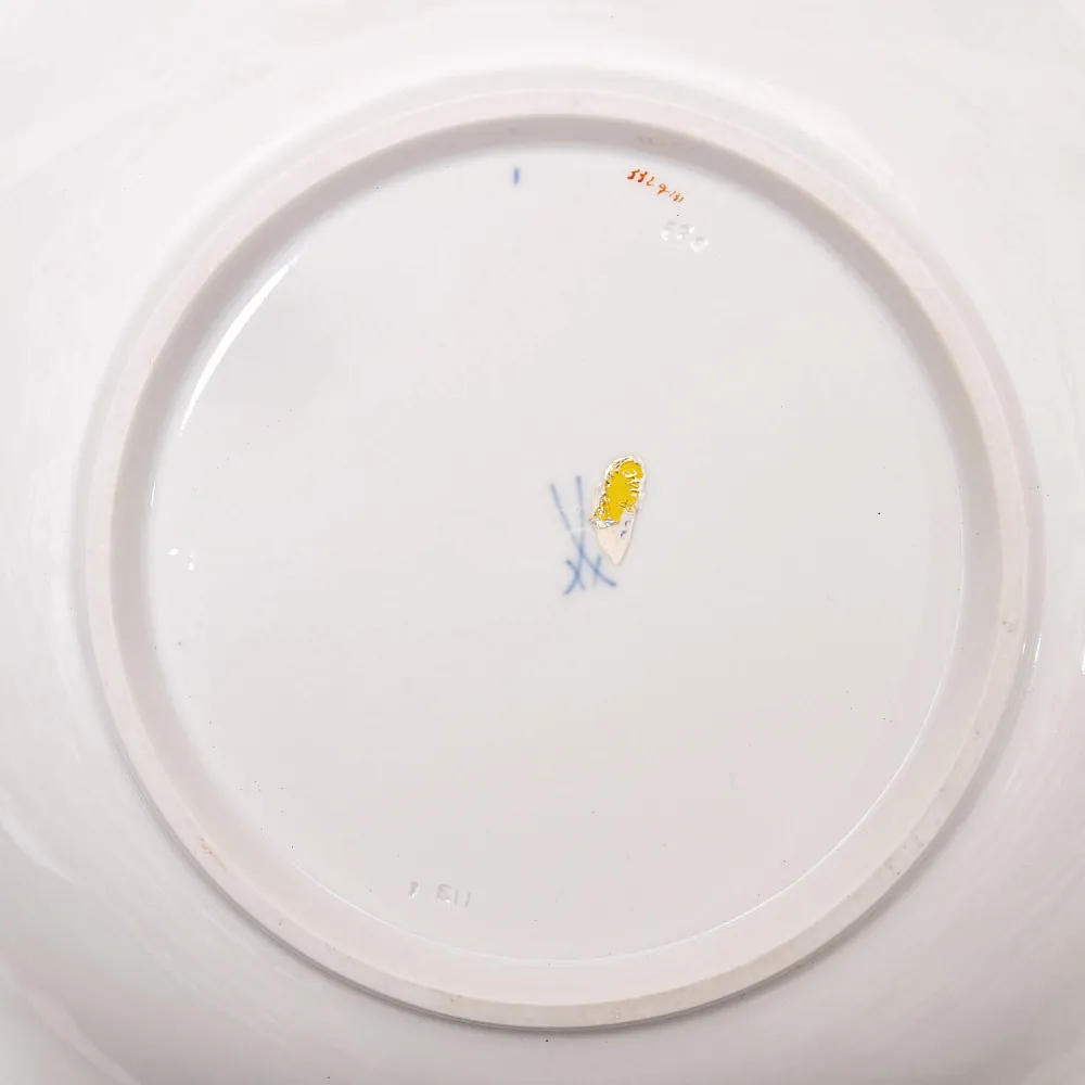 Коллекционное Фарфоровое Блюдо «Букет с розой», MEISSEN Германия, первая половина ХХ века. 