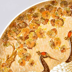 Коллекционная Авторская Тарелка - Блюдо «Журавли» Фарфор KAISER Германия.