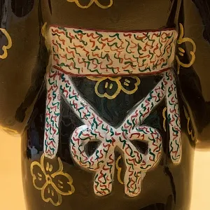 Большая Интерьерная Фаянсовая Статуэтка «Девушка с лютней», CIA MANNA Италия 50-е годы.