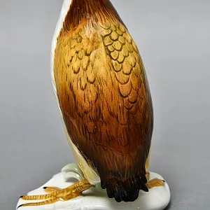 Редкость!  Птица - Большая Фарфоровая статуэтка «Чомга - Поганка» Карл Энс / Karl Ens, Германия -50 гг.