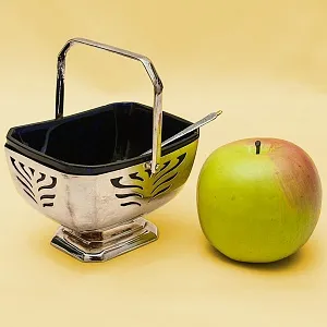 Вазочка - Сахарница - Соусница с Ложечкой, SHEFFIELD Англия Silverplate, 60 -е годы ХХ века.