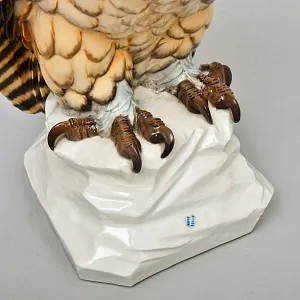 Редкость! Большая Фарфоровая статуэтка «Птица. Филин», Nymphenburg  Германия, 1949 - 1975 годы.