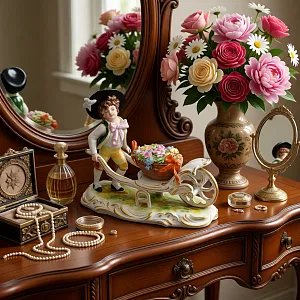 Коллекционная Фарфоровая статуэтка «Маленький Цветочник» Scheibe-Alsbach Германия.