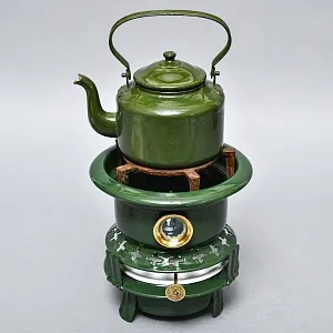 Старинная Керосиновая Горелка - Плитка - Керогаз с Чайником, GEORG HALLER Германия -40 гг.