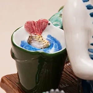 Большая Фаянсовая Статуэтка «Юный Рыбак», Конаковский Фаянс, Россия.