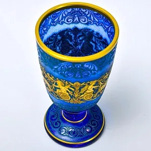 Редкость! Антикварная Хрустальная Ваза «Античные Колесницы», JOSEPHINENHUTTE, Германия 1915 -1920 гг.