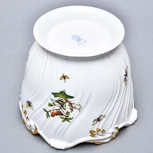 Фарфоровая Ваза - Бутылочная передача - Кашпо «ROTHSHILD BIRDS», HEREND Венгрия.