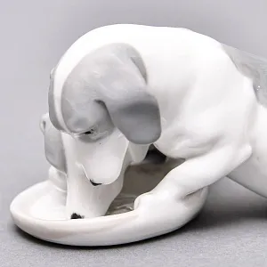  Антикварная Фарфоровая статуэтка «Два щенка», PirkenHammer Чехословакия, 1920 - 1938 годы. 