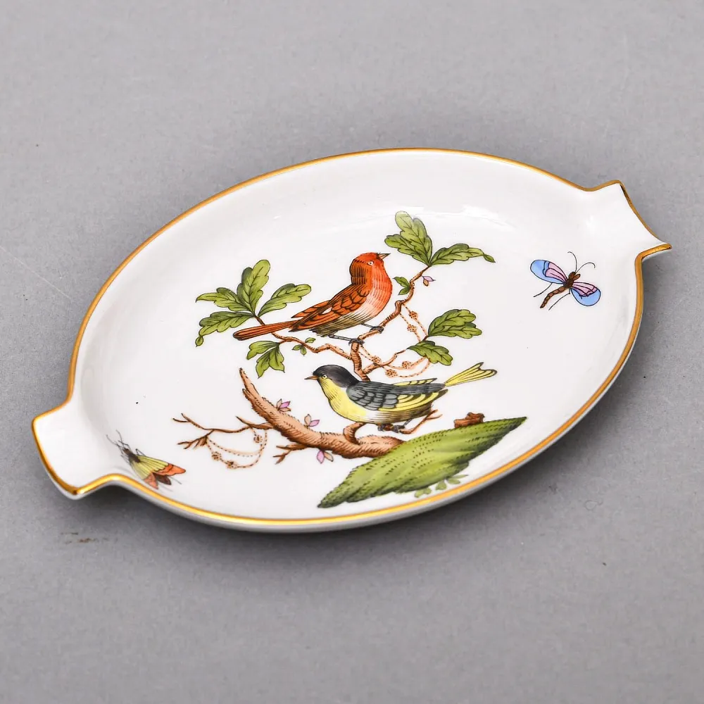 Небольшая Фарфоровая пепельница - мелочевница «ROTHSHILD BIRDS», HEREND Венгрия.